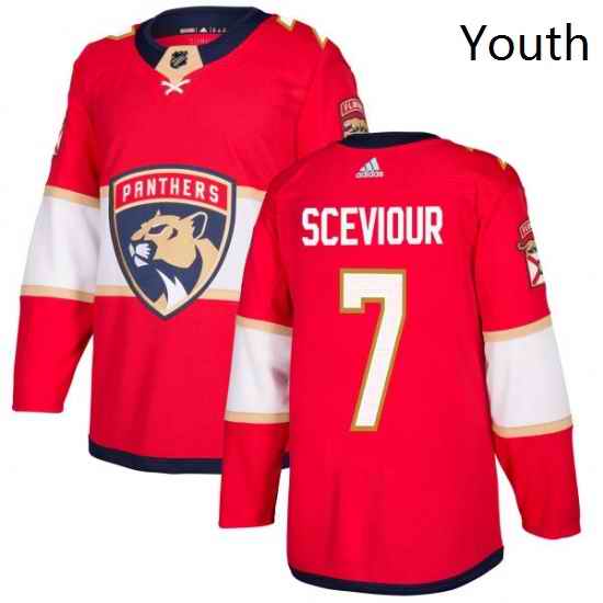 Youth Adidas Florida Panthers 7 Colton Sceviour Premier Red Home NHL Jersey